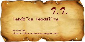 Takács Teodóra névjegykártya