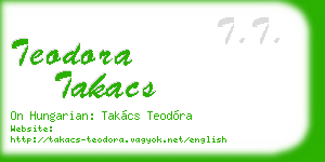 teodora takacs business card